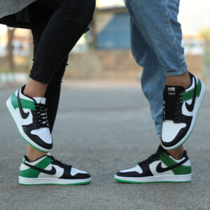 کتونی نایک ایر جردن نیم ساق مشکی سبز Nike Air Jordan Low 1