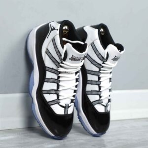نایک ایر جردن 11 رترو زبرا سفید مشکی آبی Nike Air Jordan 11 Retro