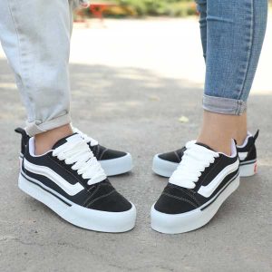 کتونی مردانه ونس کنو مشکی سفید