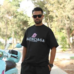 ست تیشرت و شلوارک بالنسیاگا دورنگ TOLID-IB