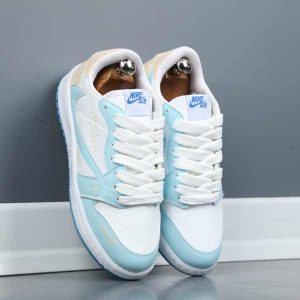 کتونی مردانه ترویس SHODY سفید آبی کرم صلیب HP