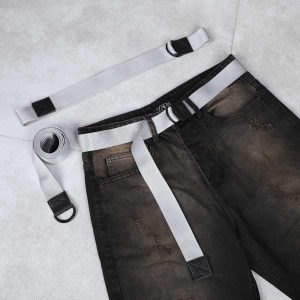 کمربند مردانه مدل کلاسیک نقره ای