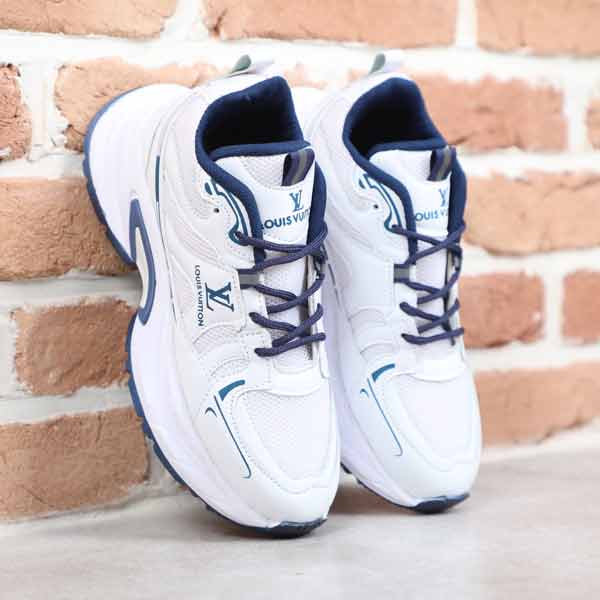 کتونی اسپرت مدل LV سفید سرمه ای زاگرس