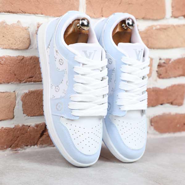 کتونی مردانه نایک جردن 1 LV سفید آبی آسمانی Fit کدX6