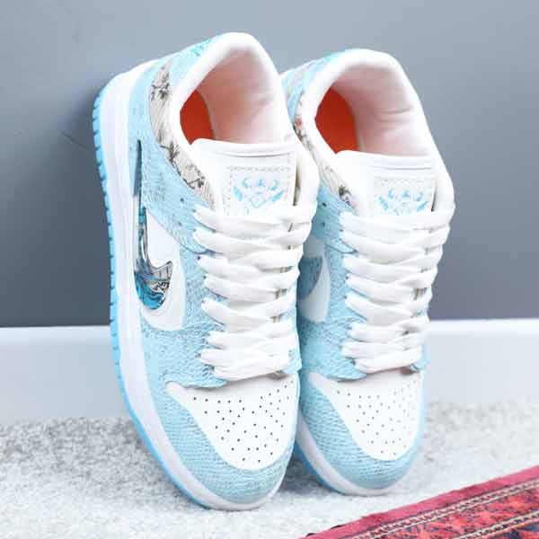 کتونی اسپرت نایک دراگون آبی سفید پوست ماری سورنا