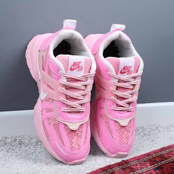 کتونی اسپرت نایک V2k گلدار صورتی تمام سورنا