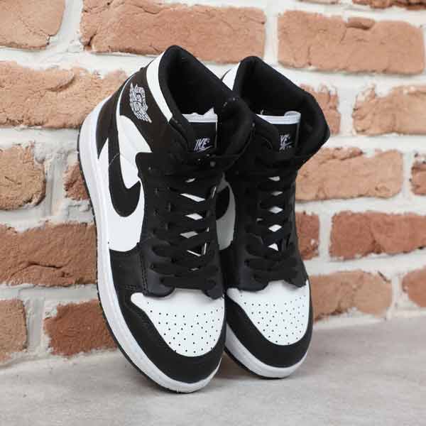 کتونی اسپرت نایک جردن سفید مشکی ساقدار سورنا