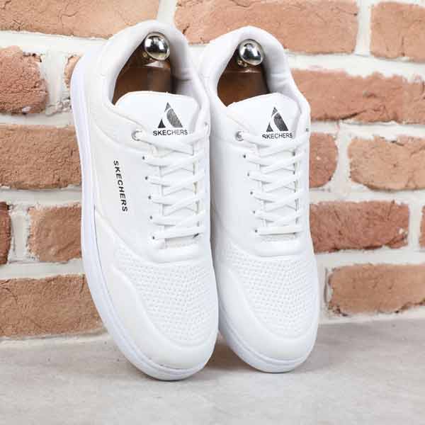 کتونی مردانه اسکیچرز سفید تمام LUX