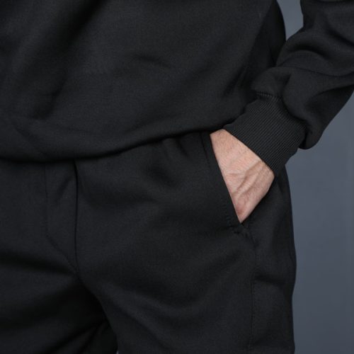 ست نیم زیپ و شلوار بگ مشکی