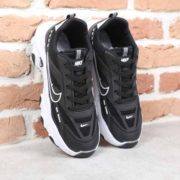 کتونی دخترانه دو نایک مشکی سفید تیدا