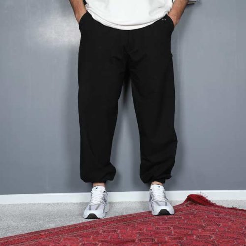 شلوار جاگر مشکی ساده پنبه