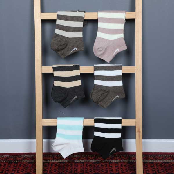 جوراب ساق کوتاه راه راه