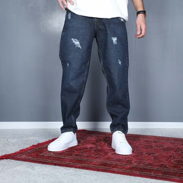 شلوار لی مام استایل سرمه ای کدTAR