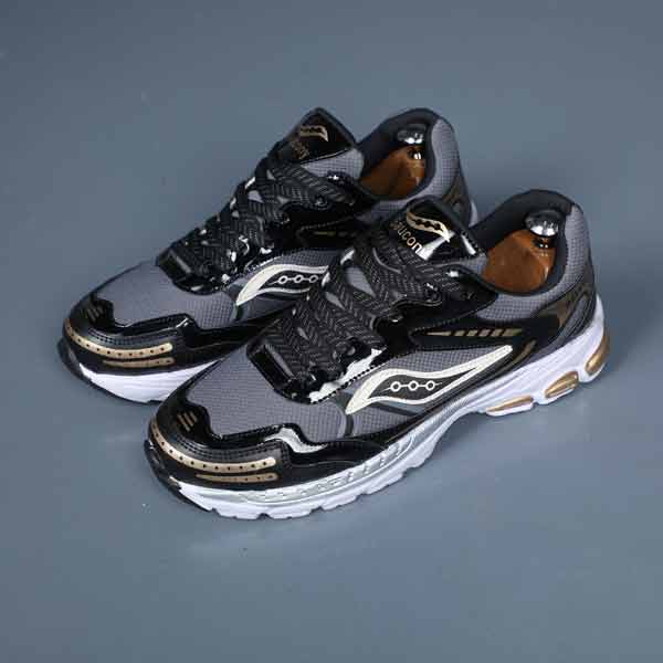 کتونی مردانه ساکانی مشکی طوسی طلایی