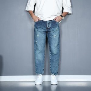 شلوار مام استایل ابی زاپدار Angel