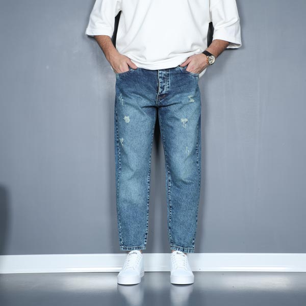 شلوار مام استایل ابی زاپدار Angel