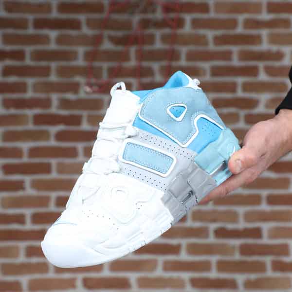 کتونی نایک ایر Uptempo سفید طوسی آبی