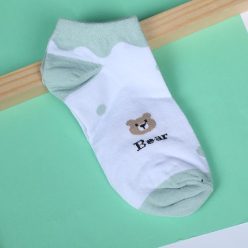 جوراب مچی سبز طرحدار CAT