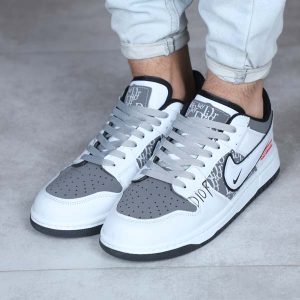 کتونی مردانه مدل Dior سفید طوسی SUPREME کد FF