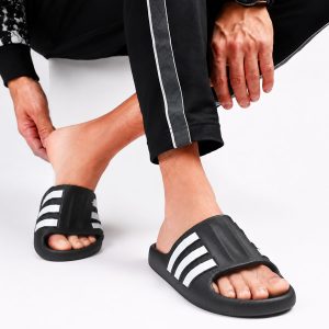 دمپایی مردانه سه خط زیتون