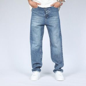 شلوار لی بگ مردانه آبی 2 SUPERDRY