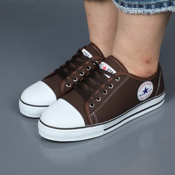 کتونی اسپرت قهوه ای بدون ساق ALL STAR